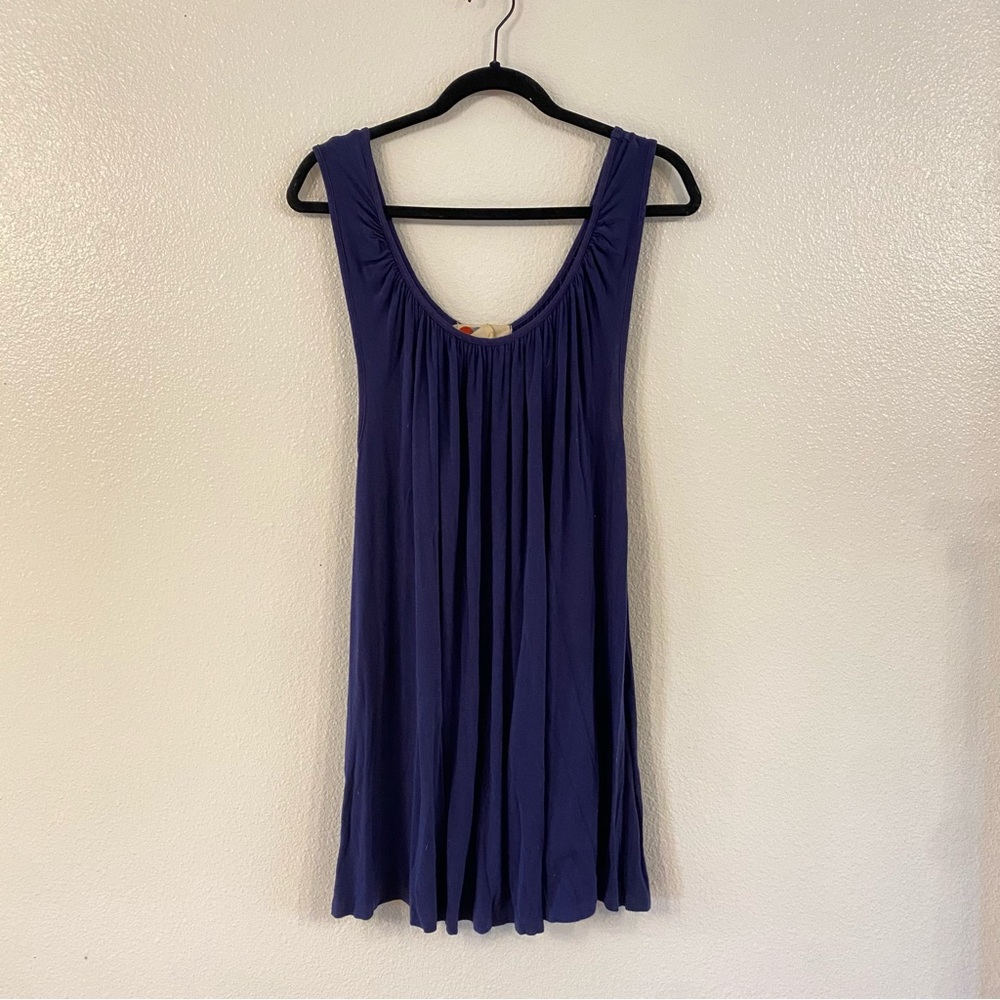 Free People Beach Gathered Scoop Neck Tank Tunic Knit Mini Dress